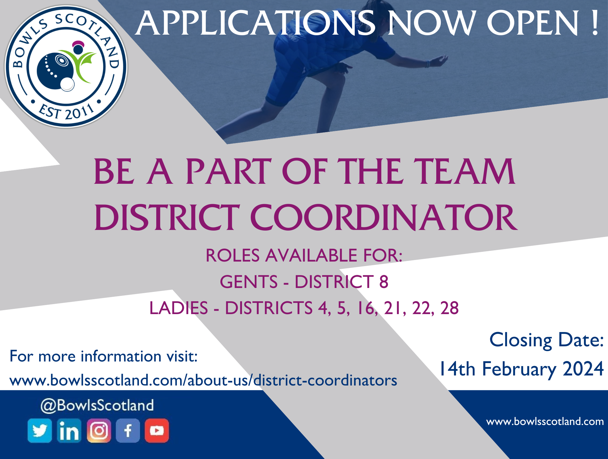 District Co-Ordinator and District Youth Co-Ordinator Recruitment
